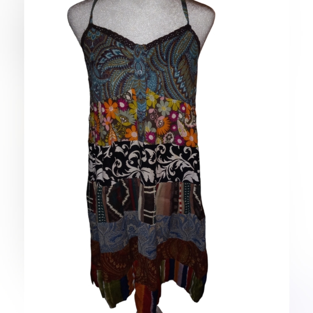 Pink Cadillac multi-color print dress size M